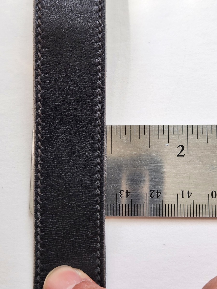 Gucci Vintage Gold-Tone Double G Logo Black Leather Belt-Sz 28 | eBay