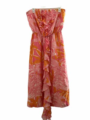 Lilly Pulitzer Flamingo Print Strapless Maxi Dress Size 12 Silk | eBay Lilly Pulitzer Flamingo Print Strapless Maxi Dress Size 12 Silk | eBay