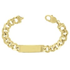 Men's Heavy 10k Yellow Gold Solid ID Miami Cuban Bracelet 8" 14mm 75.2 grams