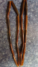 20 AMBER/YELLOW/BROWN 2" Hairpipe Bone Bead Choker Bead Tribal Jewelry Imported