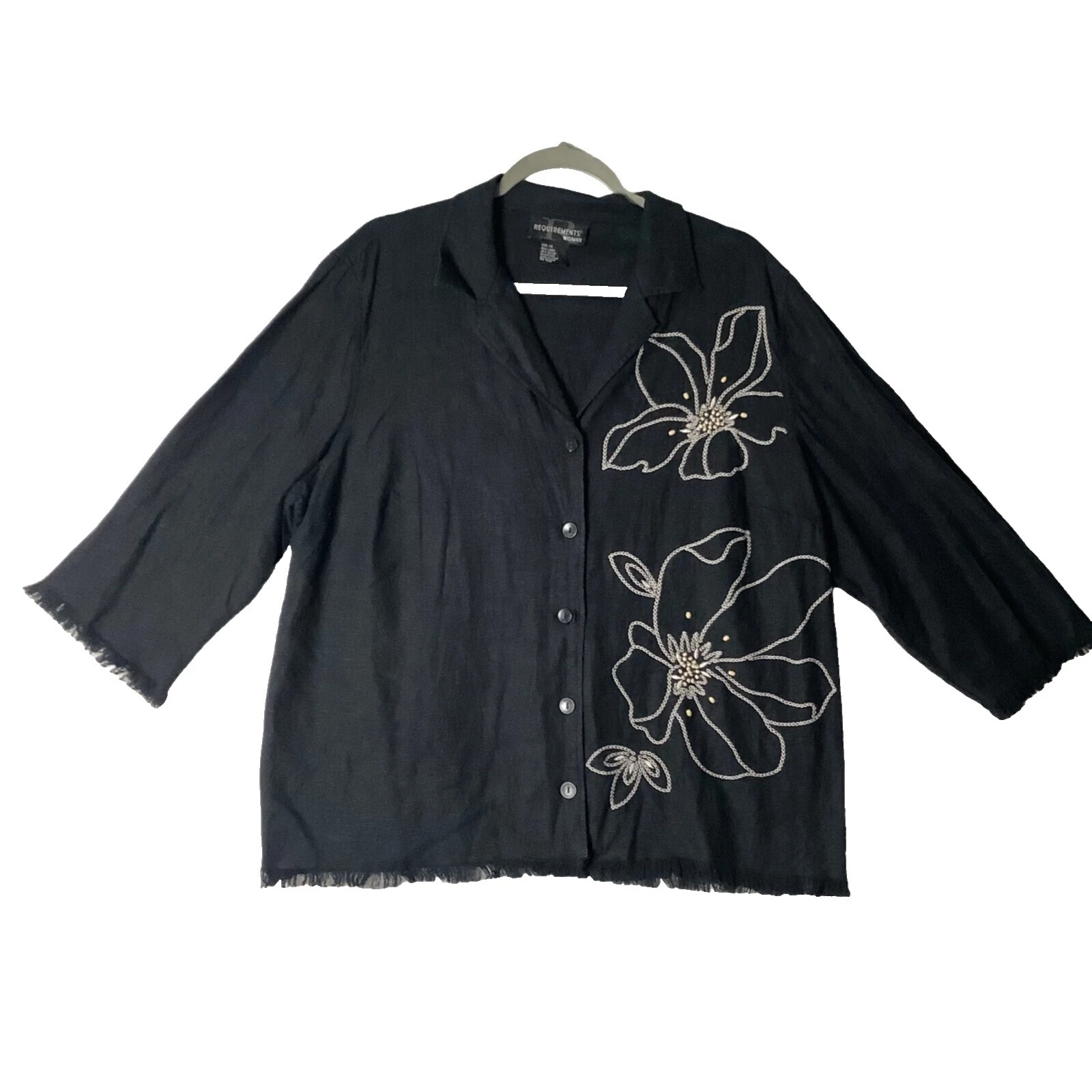 Tops floral Lino Requirements para Mujeres
