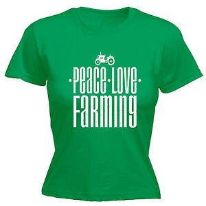 Peace Love Agricole T Shirt Femme Tracteur Agriculteur Conducteur Drole Cadeau Anniversaire Ebay