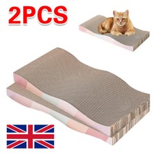 2Pcs Cat Scratching Board Cat Scratcher Pet Toy Cardboard Scratch Pad Mat