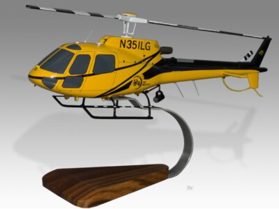 Airbus Eurocopter AS350B3 PHI Desk Wood Helicopter New Model Large Scale 1/24