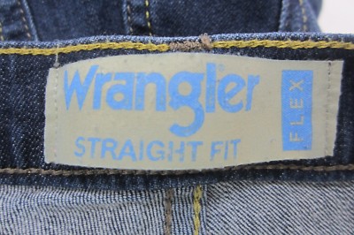 Jean Droit Homme Wrangler 4-ways Flex - Taille 31 X Longueur 30, Bleu - Occasion Très Bon état, Coton Stretch