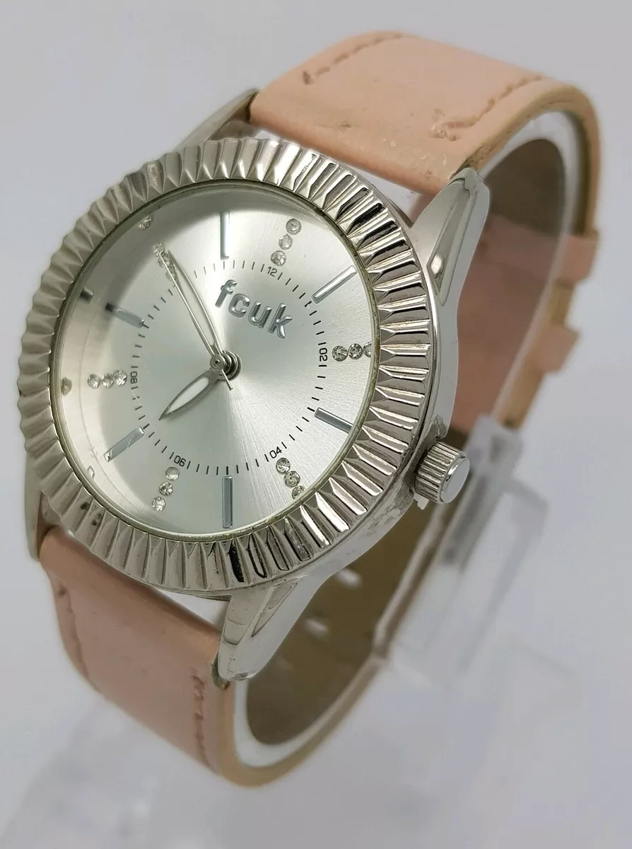 French Connection Time Ladies Quartz Watch Pink Strap FC04AV