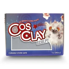 M00490x3 MOREZMORE 3 lb Cosclay Sculpt GREY MEDIUM FIRM Flexible Polymer Clay