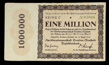 1923 Germany DRESDEN 1.000.000 / 1 Million Mark Banknote / Notgeld