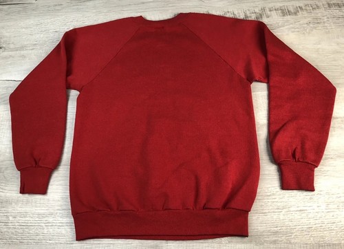 Vintage Christmas Sweatshirt Joy To The World Red JERZEES USA Adult M 38-40 - Picture 2 of 21