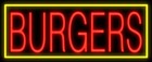 Burgers Food Shop Neon Light Sign 20"x10" Lamp Glass Club Decor Space Hanging