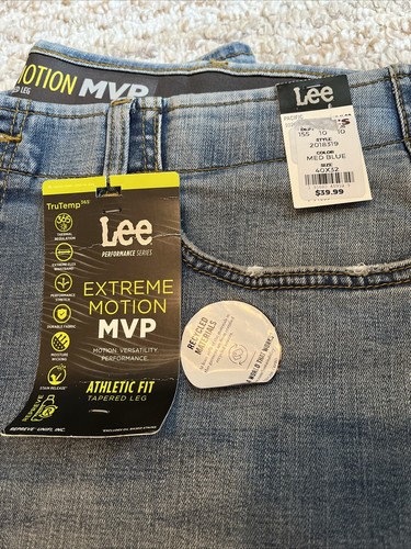 Lee Mens Extreme Motion MVP Pacific Athletic Taper 40x32 Jeans Nwt