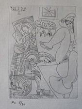 PABLO PICASSO LA CELESTINE 1971 HC ACQUAFORTE LITOGRAFIA EDIZIONE LIMITATA 5/30