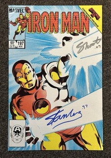 Iron Man #197 Signed Stan Lee and Jim Shooter.