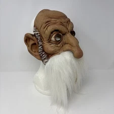 2002 Paper Magic Group Halloween Rubber Mask Old Man Long Stash/Beard Big Nose