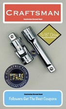 Craftsman 3/8"  Universal CMMT99291 + extension 3"  cmmt44264 new
