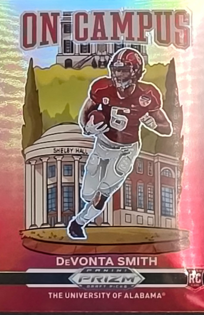 🦅 DeVonta Smith 2021 Prizm Draft Picks ON CAMPUS #8 RC Case Hit SSP 🦅 BAMA 📈