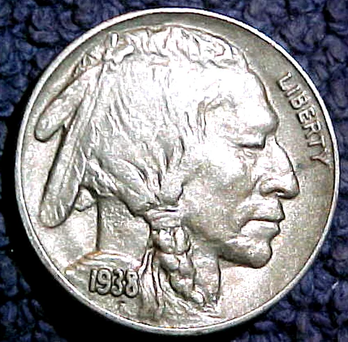 1938-D/D BUFFALO NICKEL...FREE SHIPPING!......MIN. BID .01 & NO RESERVE!