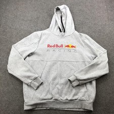 Red Bull Racing Hoodie Mens Medium Gray Pullover F1 Formula 1 Sweatshirt