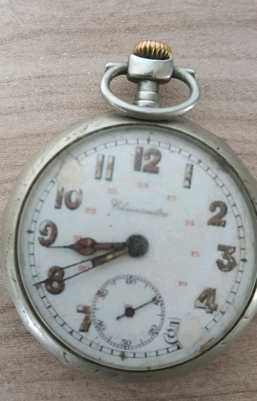 Silver Chronometer Pocket Watch BF - image 2