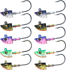 Swimbait Jig Head Swimbait Jigs with 3D Eyes Minnow Jig Heads for Fishing Saltwa