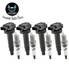 4pcs Ignition Coil and Spark Plug For Toyota Yaris 1.5L L4 2006-2018 