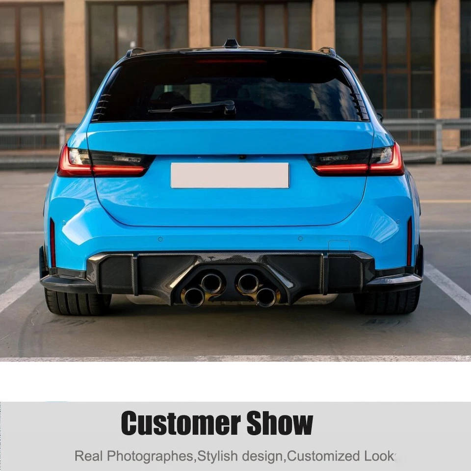 For BMW M3 G81 Estate 2021-2024 Real Carbon Rear Roof Spoiler Top Window Wing - Image 4 of 4