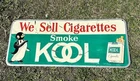 Vintage 1960’s Kool Cigarette Tin Metal Advertising Sign Antique