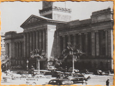 KING GEORGE SQUARE & CITY HALL BRISBANE QLD 83MM 60MM PHOTOGRAPH CARD 1940/50