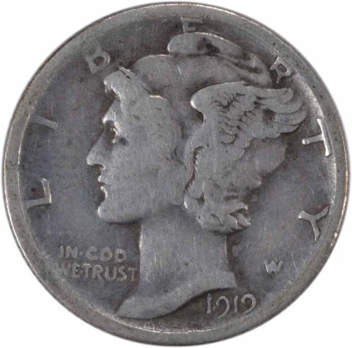 1919-S Mercury Dime VG