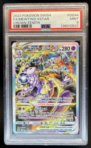 2023 Pokemon SWSH Crown Zenith Mewtwo VSTAR Galarian Gallery #GG44/GG70 PSA 9