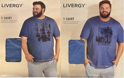 Herren T-Shirt Übergröße 100% Baumwolle Plus Size Oversize Sport Freizeit NEU