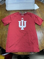 Adidas Indiana Hoosier  T-Shirt Spellout Men’s Red Short Sleeve Large