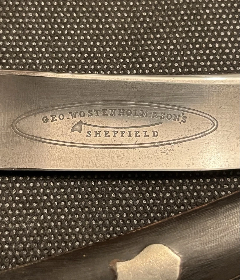 Rara maquinilla de afeitar George Wostenholm & Sons The Real Pipe Foto 3 de 4