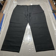 Carhartt B01-BLK USA Double Knee Canvas Carpenter Pants 48x30 Black USA Made