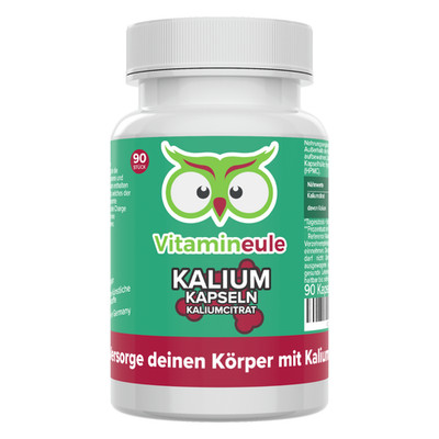 Kalium Kapseln - Kaliumcitrat - 316 mg Kalium - deutsche Qualität - Vitamineule