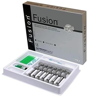 Dental FUSION Light Cured Universal Nano Hybrid 7 Composite , Bonding & Etch Kit