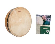 14" Bodhran Drum T-bar Mulberry Irish Tunable Drum  Book/DVD