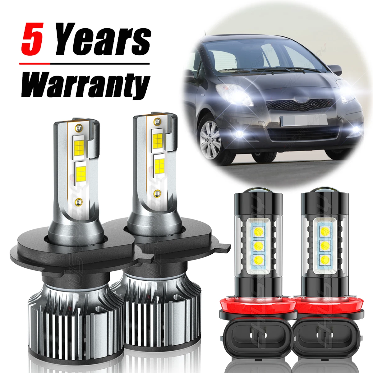 For Honda Ridgeline 2006-2014 LED Headlight High Low Beam Fog Light Bulbs Kit 4x