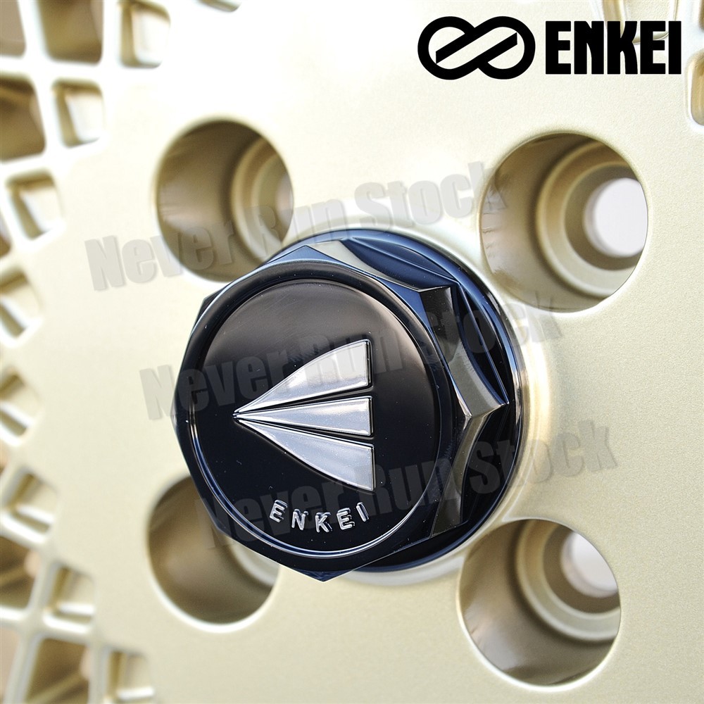 ENKEI 92 15x8 4x100 +25 OFFSET MACHINED SILVER GOLD MESH SPORT 4