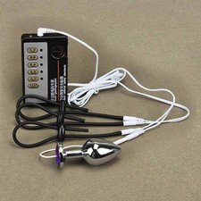 E-Stim Electric Pulse Host Shocking Male Ring Device Therapy Stretcher Enhancer