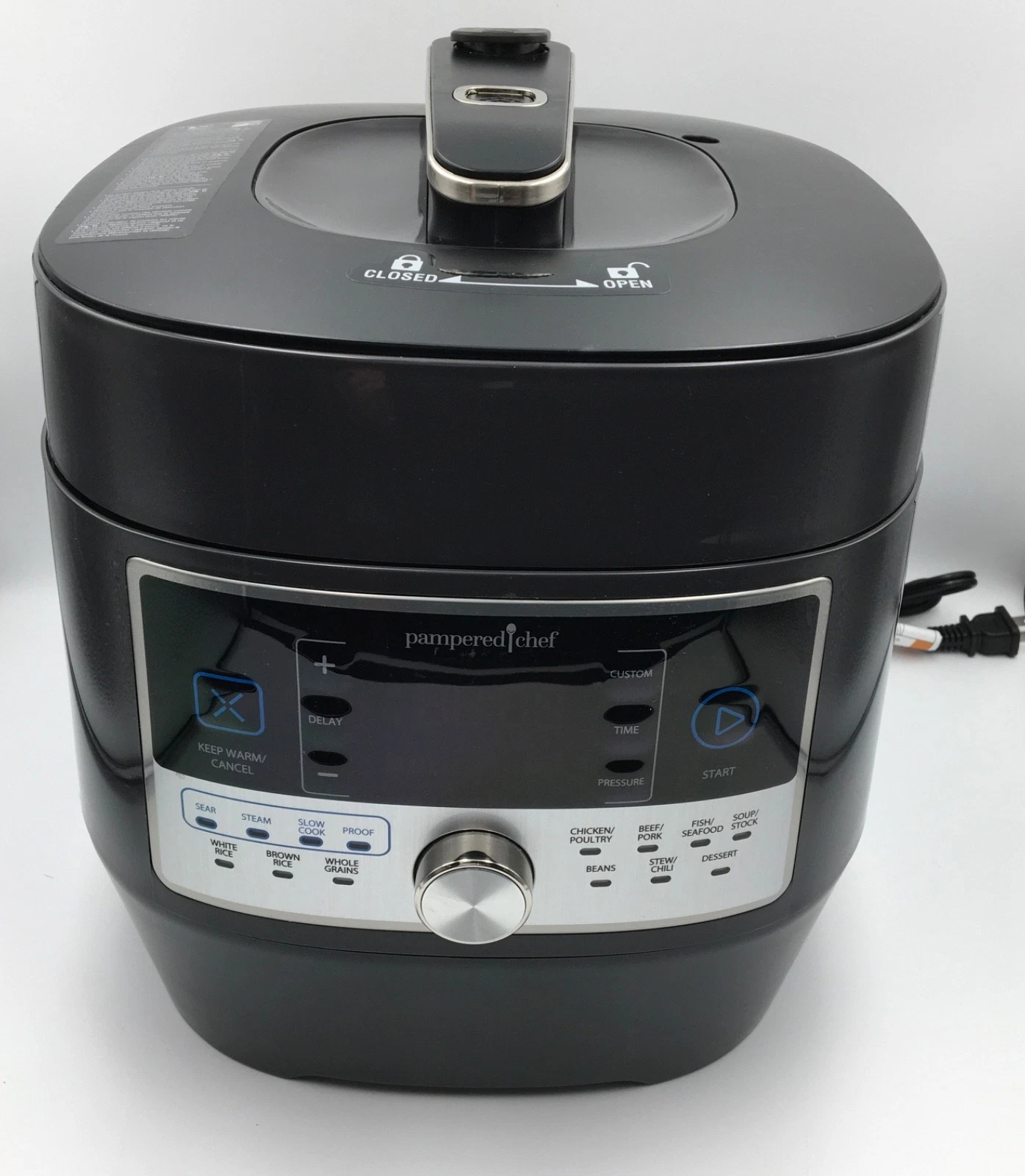 Pampered Chef Electric QUICK COOKER Pressure Cooker #100011 Used Once, Tested!
