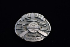 Boeing seventy-fifth anniversary commemorative belt buckle 098