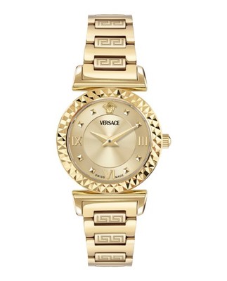 Versace Mini Vanity Women s Watch, Swiss Made Luxury Designer Watch with Gold