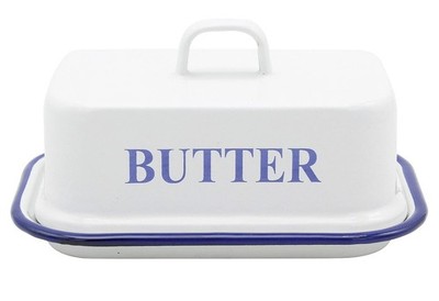Karl Kruger Butterdose Butterdose Husum 17x12x9 Emaille