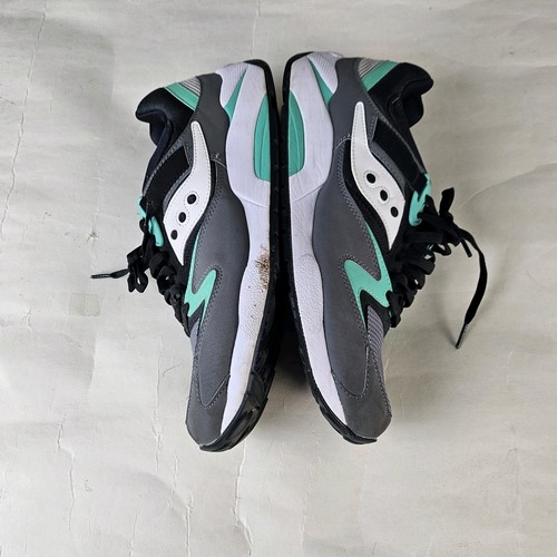 Saucony Grid 9000 Low Top Black White Mint Sneakers Shoes S7077-34 Mens Size 13 - Picture 15 of 18