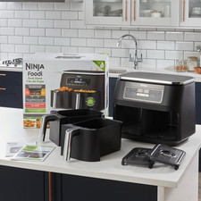 Ninja Foodi Dual Zone Air Fryer 7.6L 6 Programs 2470W Black/Silver AF300UK