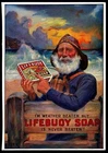 Lifebuoy Soap Advertising Vintage 1900s All Metal Tin Sign  8x12