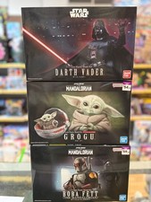 Bandai Star Wars Darth Vader, Boba Fett & Grogu Model Kits Lot