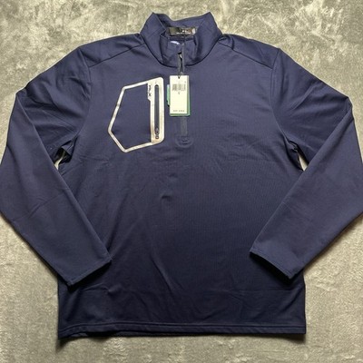 RLX Ralph Lauren Pullover Men's L Blue 1/4 Q Zip Luxury