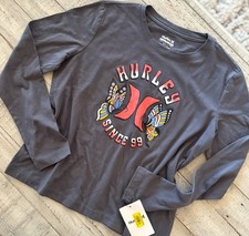 NWT GIRLS HURLEY LONG SLEEVE TEE SZ Lg